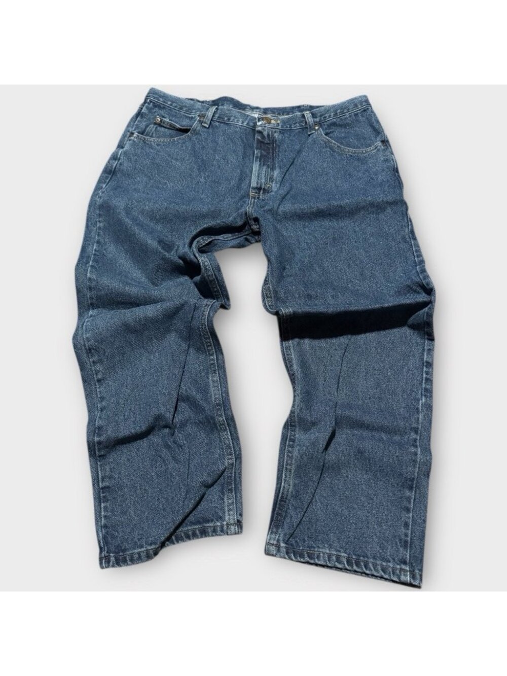 Wrangler Jeans Adult 38x29 Blue Denim Regular Fit Straight Leg 35394
